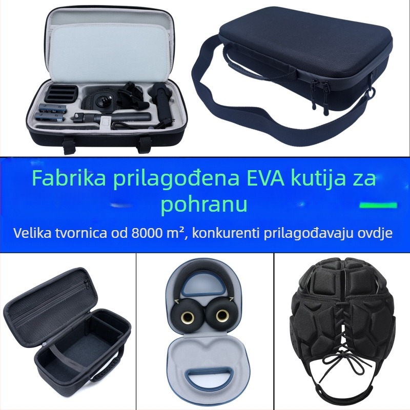 Tvrdi EVA kofer za 3C digitalne uređaje, otporan na udarce i vodootporan, s unutarnjim pretincima za filtre i baterije
