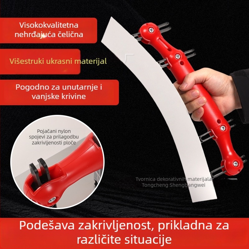 Arc špahtla – prilagodljiva špahtla u obliku luka za izravnavanje unutarnjeg i vanjskog luka, dekorativno bojanje