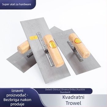 Špatula za malteriranje — 65# mangan čelik, pravokutni ravni oblik, otporna na habanje