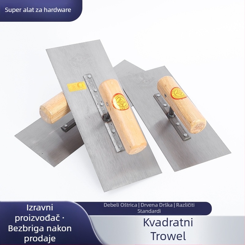 Špatula za malteriranje — 65# mangan čelik, pravokutni ravni oblik, otporna na habanje