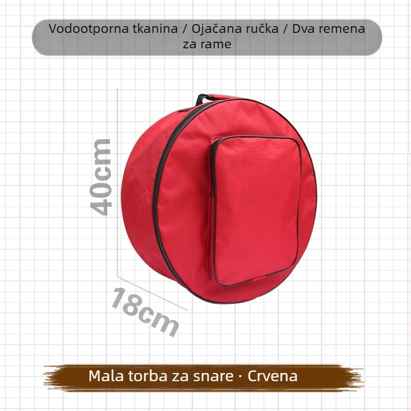 Torba za snare bubanj, Oxford platno, ultralaka, otporna na habanje, jednodjelna, s naramenicom
