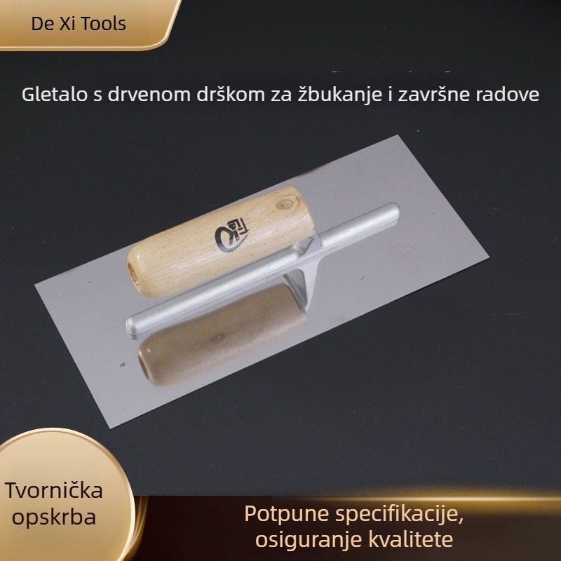 Špatula s drškom od drveta za žbukanje i malter, alat za diatomsku glinu