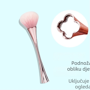 Četka za šminku i puder sa sintetičkim vlaknima, u plastičnoj dršci, kutiji, prijenosna