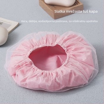 Kupaonska kapa za tuširanje | Vodootporna, Zaštita od masnih para, Ponavljajuća upotreba | Materijal PE, Za odrasle