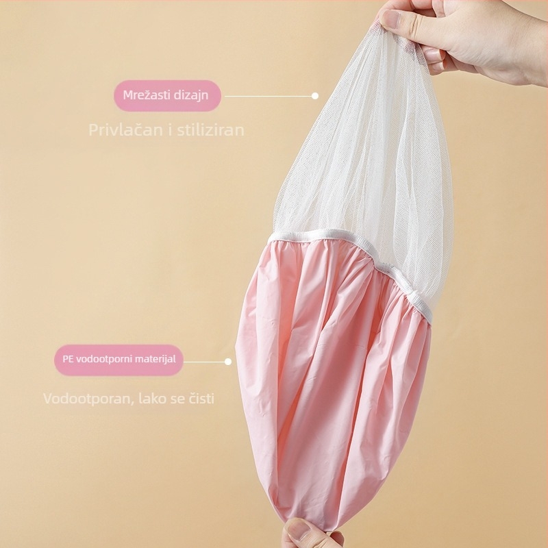 Kupaonska kapa za tuširanje | Vodootporna, Zaštita od masnih para, Ponavljajuća upotreba | Materijal PE, Za odrasle