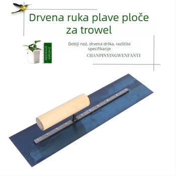 Glet špatula s drškom od drveta i Mn65 čelična oštrica, ravnog tipa