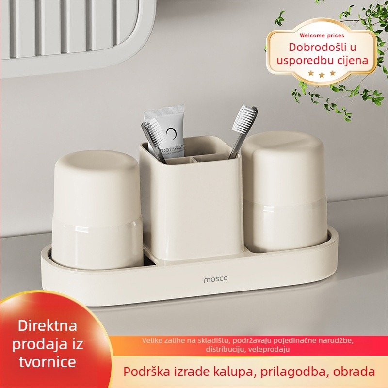 Držač za četkice za zube, plastika, montaža bez bušenja, prilagodljiv, brend Like Stars