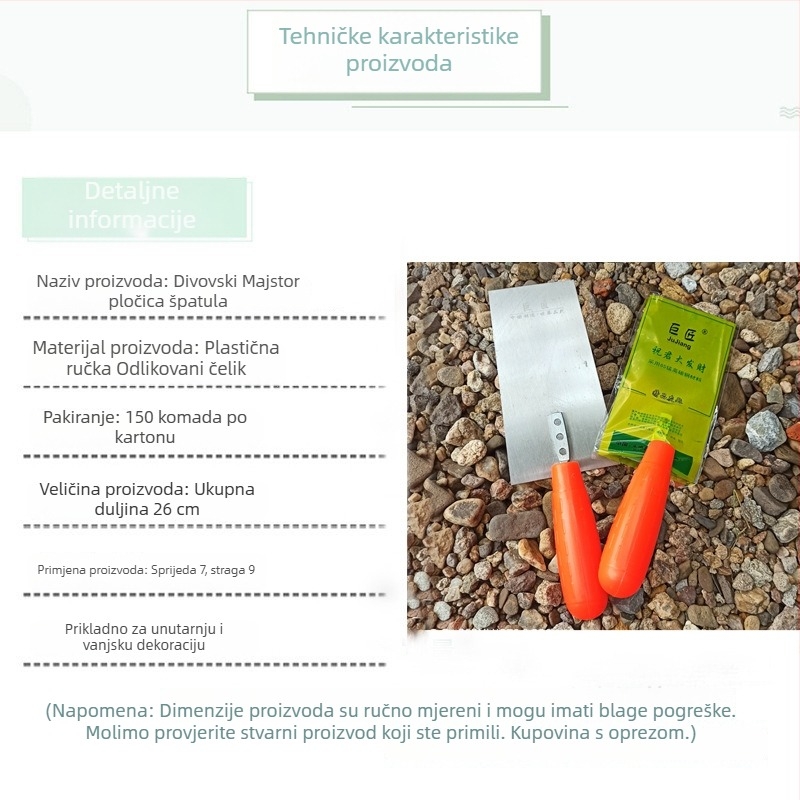 Špatula za gletanje s plastičnim držalom – alat za građevinske dekoracije, Fengsen, model Putty scraper
