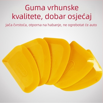 Set gumene špatule i špachtle s mekanim plastičnim oštricama; materijali: guma i plast; oštrica mekana; za kit i lakiranje