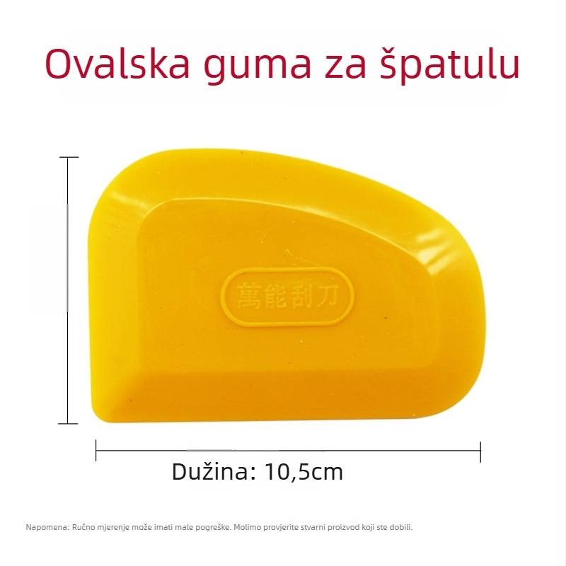 Set gumene špatule i špachtle s mekanim plastičnim oštricama; materijali: guma i plast; oštrica mekana; za kit i lakiranje