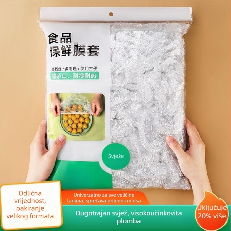 Jednokratni set poklopaca za foliju za hranu, PE, prehrambene kvalitete, za kućnu upotrebu