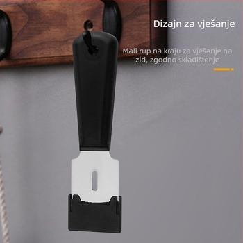 Špatula za čišćenje s plastičnim držalom za uklanjanje ljepila s pločica i zidova, čišćenje fuge, čišćenje poda i stakla