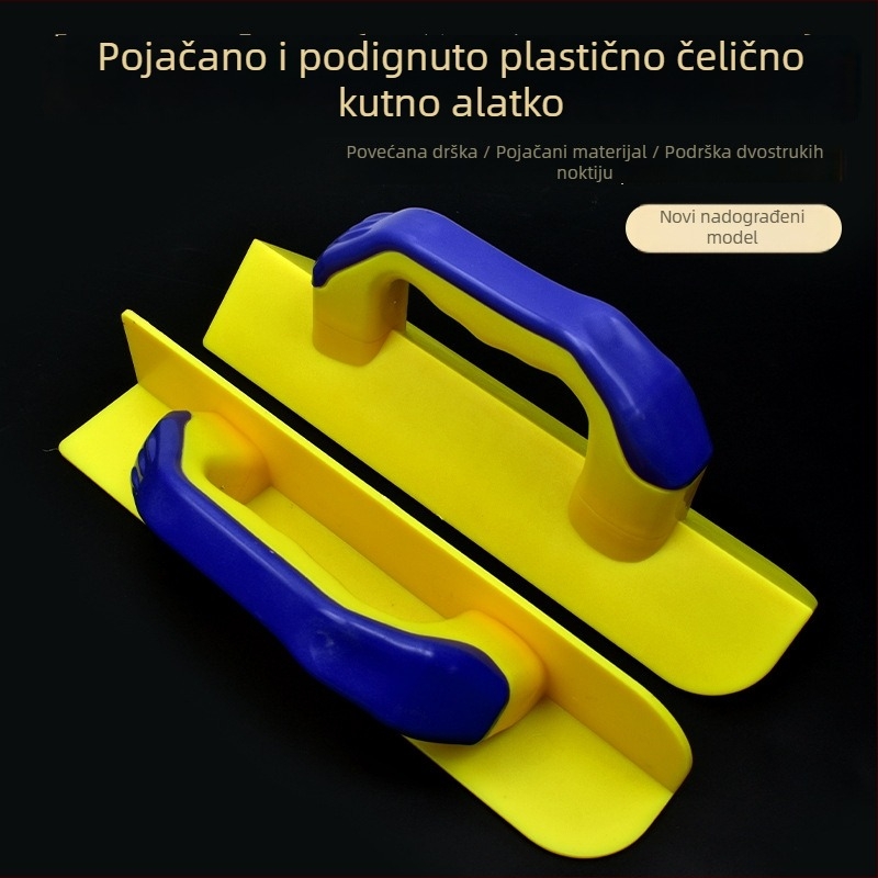 Plastična kutna špatula za žbukanje s dvostrukim kutem, kaljena osnovna ploha; podrijetlo Shangqiu, Henan