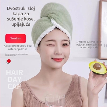 Tuš kapa za kosu za sušenje kose, koralni pliš, 150D pređa, 260 g, prilagodba dostupna, privatna oznaka