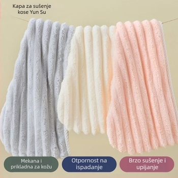Ručnik za kosu od koralnog fleesa, Lejie, 80–99 g, Obrada rubova, Prilagođena obrada: Da
