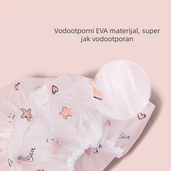 Ženska EVA kupaonska kapa za tuširanje, vodootporna, za ponovnu upotrebu, stil karikature, 50 g