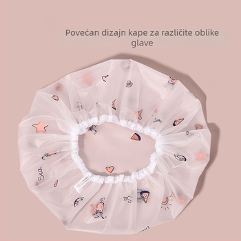 Ženska EVA kupaonska kapa za tuširanje, vodootporna, za ponovnu upotrebu, stil karikature, 50 g