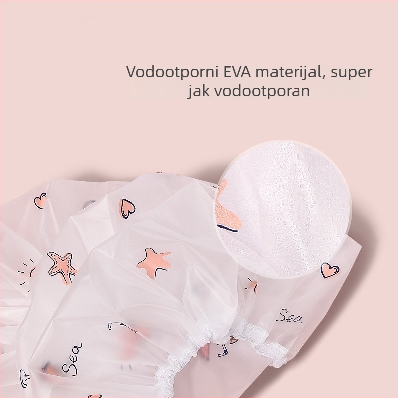 Ženska EVA kupaonska kapa za tuširanje, vodootporna, za ponovnu upotrebu, stil karikature, 50 g
