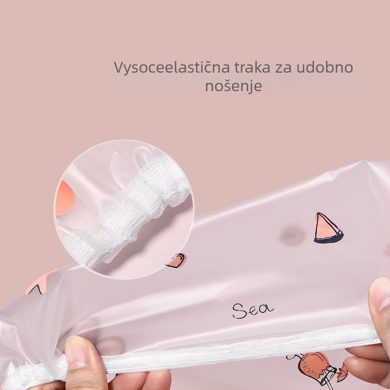 Ženska EVA kupaonska kapa za tuširanje, vodootporna, za ponovnu upotrebu, stil karikature, 50 g