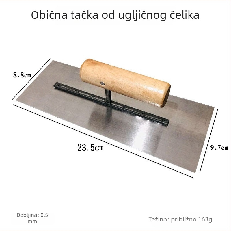 Špachtla za žbukanje od karbonskog čelika bez čavli, za zidove, debljina 0,5 mm