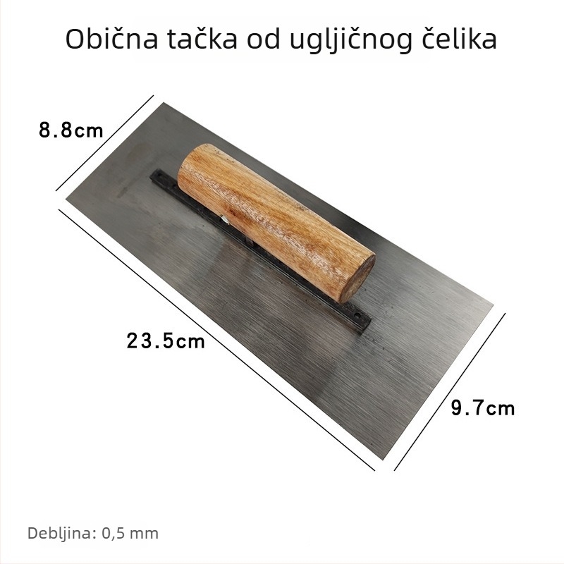 Špachtla za žbukanje od karbonskog čelika bez čavli, za zidove, debljina 0,5 mm