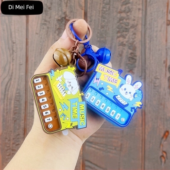 Mini klavirski privjesak sa svjetlom — edukativna prijenosna glazbena igračka od plastike