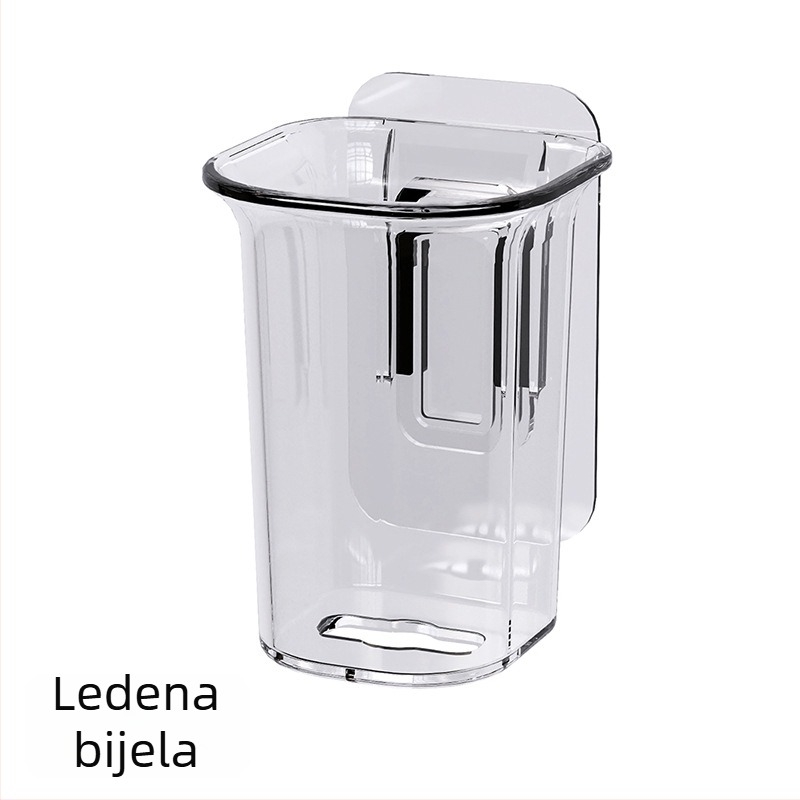 Zidni držač četkica za zube, plastični, bez bušenja, kupaonski spremnik za pohranu, moguć prilagođeni logotip