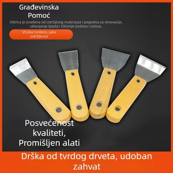 Kutni škrabac za zid – dvostruka kopča, drvena ručka, oštrica
