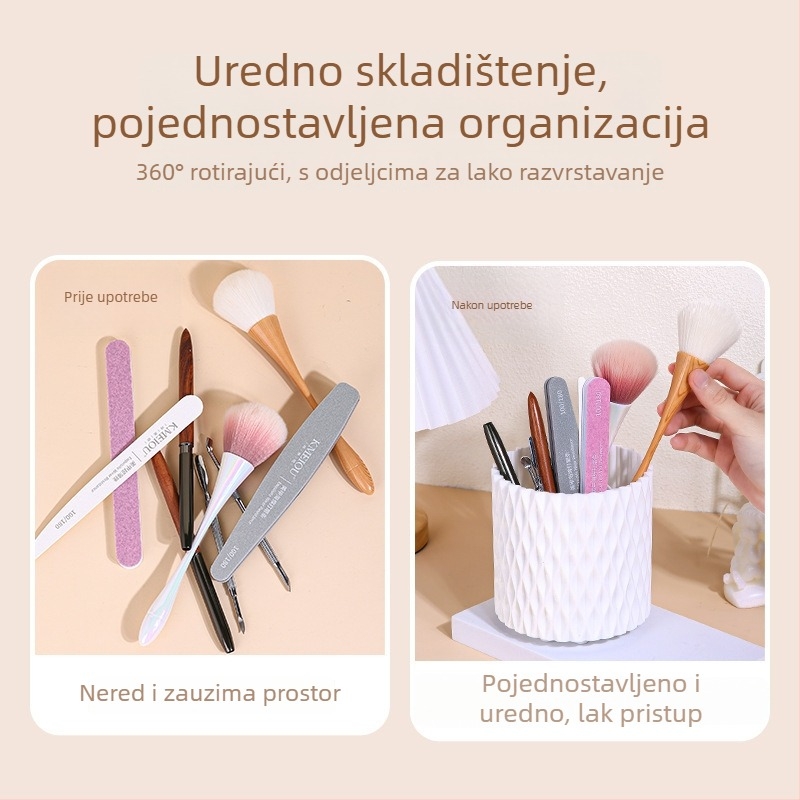 Organizator alata za nokte s rotirajućim pretincem – plastični, neto sadržaj 10 g, podrijetlo Guangzhou