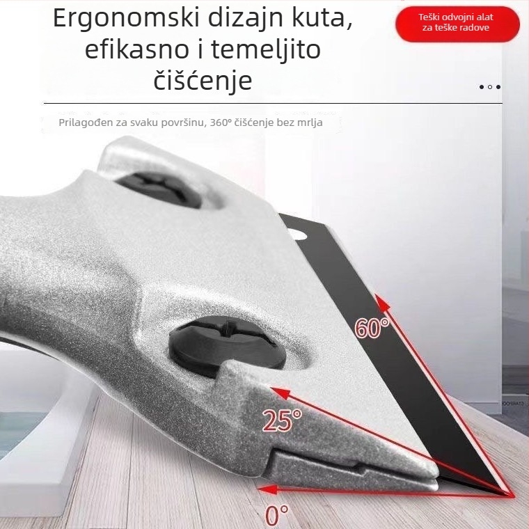 Plošni alat za čišćenje, skraper za fuge i spojeve pločica, uklanjanje ljepila s stakla, čišćenje zidova (Ploški tip noža • Skraper za fuge • Uklanjanje ljepila sa stakla • Značka: Glue Worker Tribe)