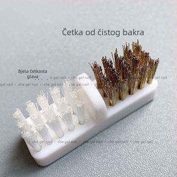 Četkica za čišćenje glave za brušenje noktiju s uklanjanjem prašine – ljepilo fiksirano, za električnu brusilicu, plastika, neto sadržaj 0.1