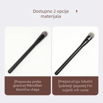 Make-up četka s nylonnim dlačicama, nagibna detaljna konturna četka za rumenilo, drvena drška, OPP vrećica, 1 kom