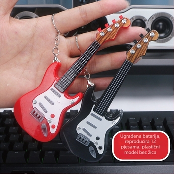 Benefit mala električna gitara privjesak, plastika, klasični stil, poklon spreman
