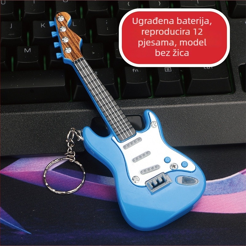 Benefit mala električna gitara privjesak, plastika, klasični stil, poklon spreman