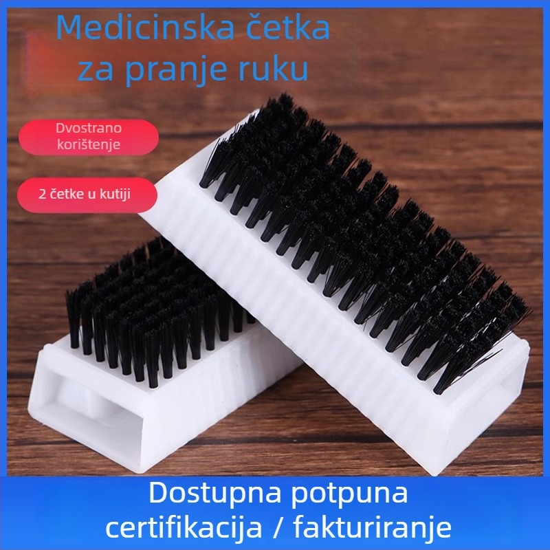 Medicinska četka za pranje ruku, dvostrane mekane dlačice, protuklizna, otporna na visoke temperature, dezinfekcija, četka za čišćenje interdigitalnih prostora