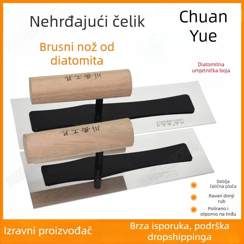 Chuanyue špachtla od nehrđajućeg čelika bez čavlića za diatomitnu glinu i mikrocement na zidovima