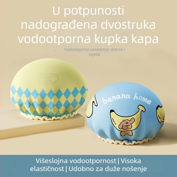 Dvostruka vodootporna kapica za tuširanje, podesiva, s debelom konstrukcijom, od plastike, za odrasle