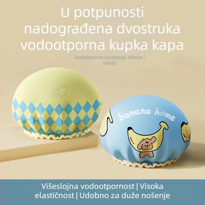 Dvostruka vodootporna kapica za tuširanje, podesiva, s debelom konstrukcijom, od plastike, za odrasle