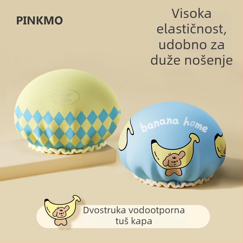 Dvostruka vodootporna kapica za tuširanje, podesiva, s debelom konstrukcijom, od plastike, za odrasle