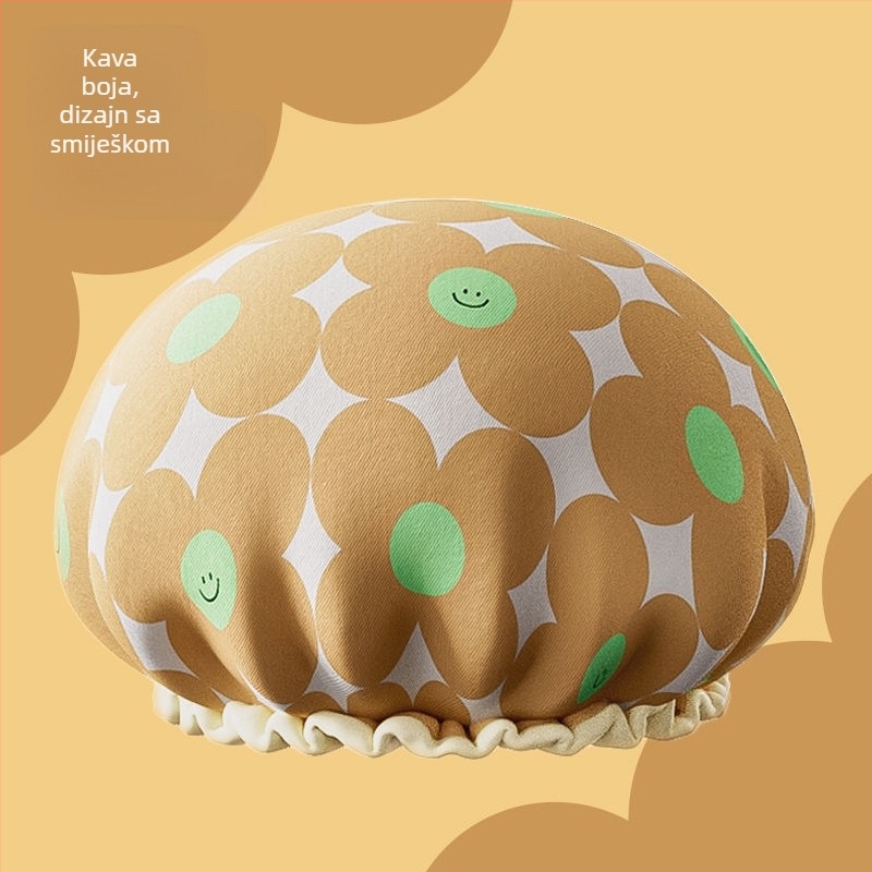 Dvostruka vodootporna kapica za tuširanje, podesiva, s debelom konstrukcijom, od plastike, za odrasle