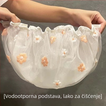 Dvostruka kapa za tuširanje, vodootporna kapa za njegu kose, PVC, crtani stil, univerzalna primjena