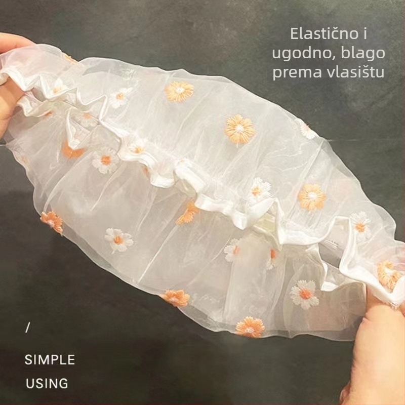 Dvostruka kapa za tuširanje, vodootporna kapa za njegu kose, PVC, crtani stil, univerzalna primjena