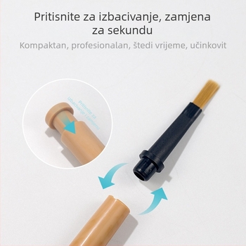 Set četkica za nokte s zamjenjivim vrhovima za crtanje linija, boje i graviranje | prijenosna plastična drška