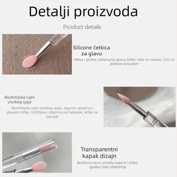 Set od dva silikonska štapića za manikuru s držačem za olovku i poklopcem