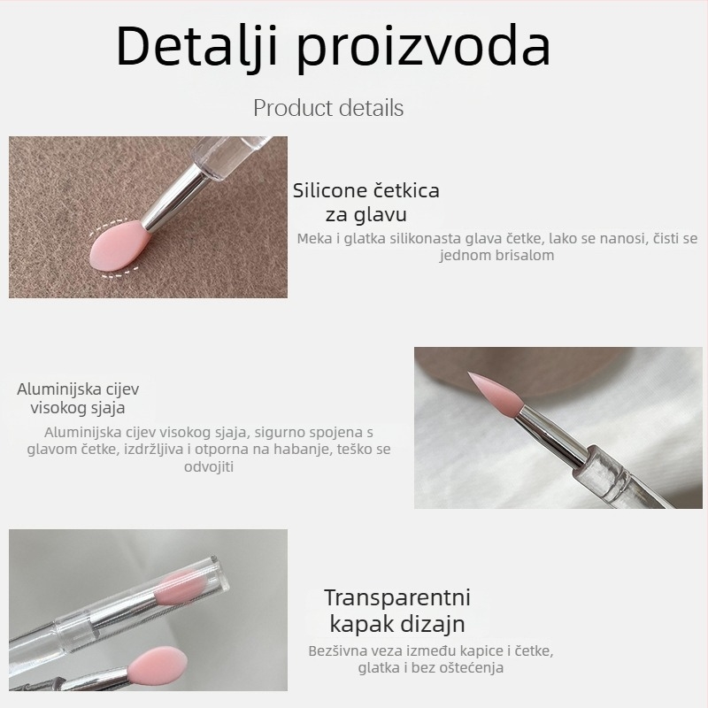 Set od dva silikonska štapića za manikuru s držačem za olovku i poklopcem