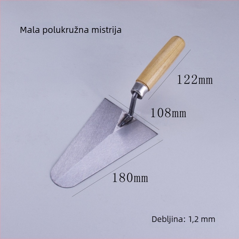 Špatula za malter s kružnom glavom za zidarske radove i postavljanje pločica