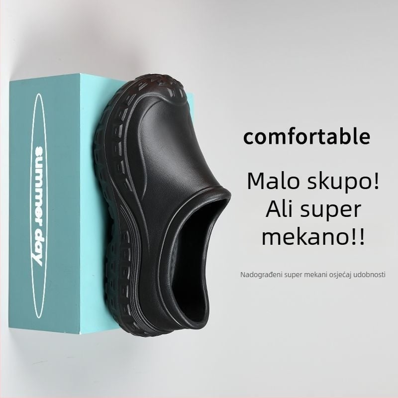 Unisex kuhinjske cipele, protuklizne, vodootporne i otporne na ulje (EVA gornji dio, EVA potplat, niski profil, kopča)