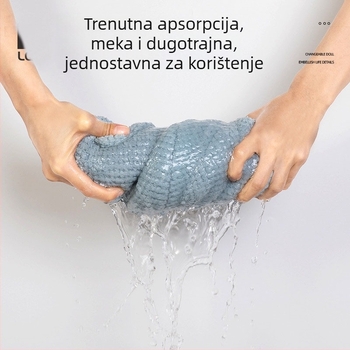 Kapa za sušenje kose za žene, mikrovlakno, 150D, 80–99 g, izšivano, šavovi, obična tkanina