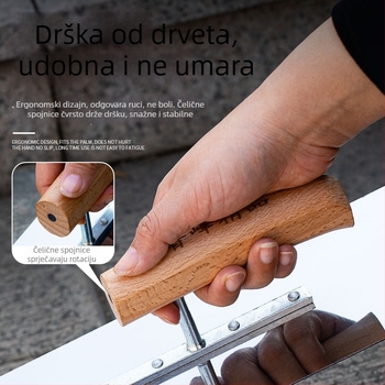 Lufeng zakrivljena špachtla od nehrđajućeg čelika, ojačana, za gletanje i žbukanje, gradnja/dekoracija