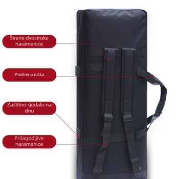 Torba za električno piano, 61 tipki, univerzalna, debeli pamučni jastuk, vodootporna (torba za instrumente)